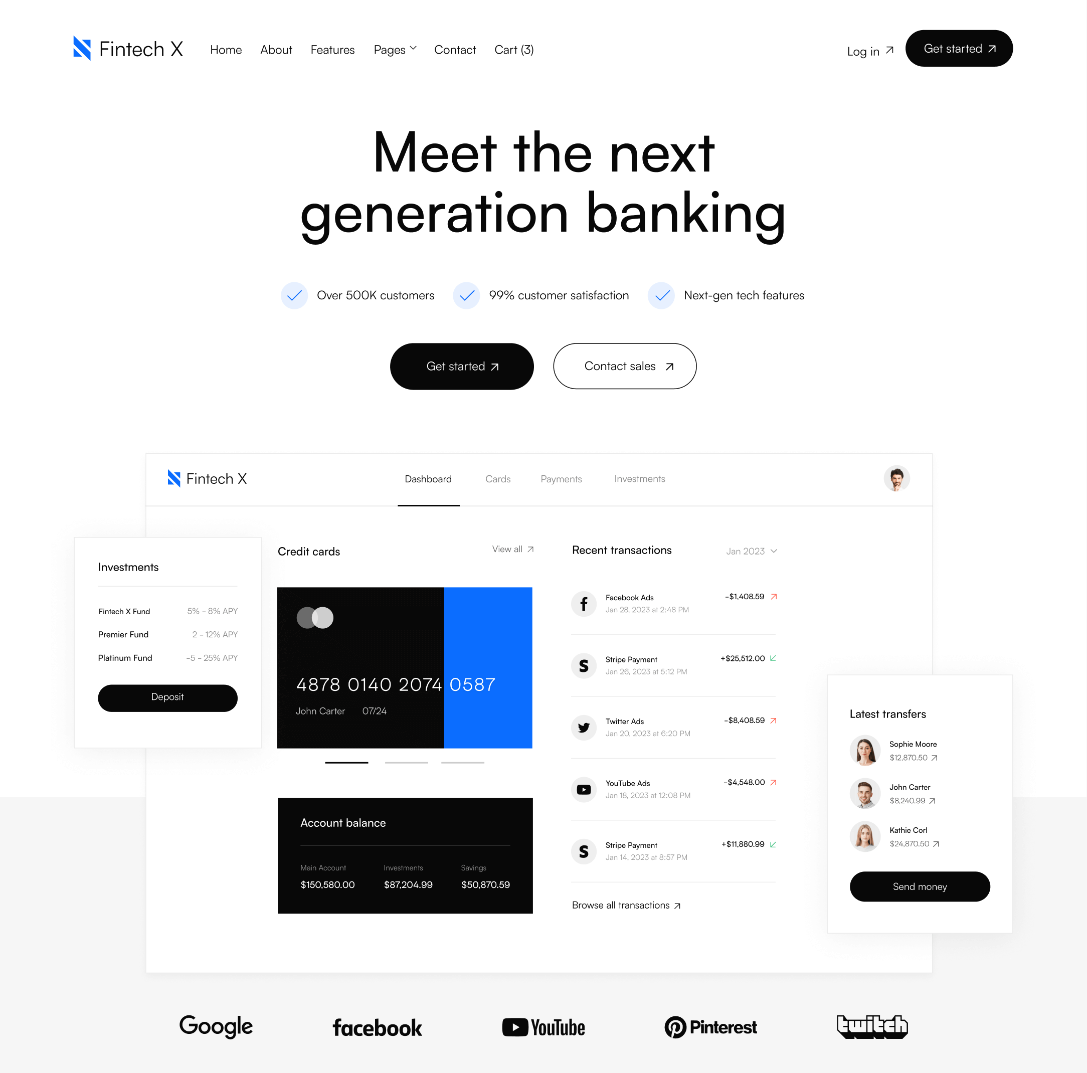 Home V2 - Fintech X Webflow Template